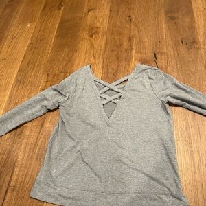 Gray Long Sleeve Women's Top
